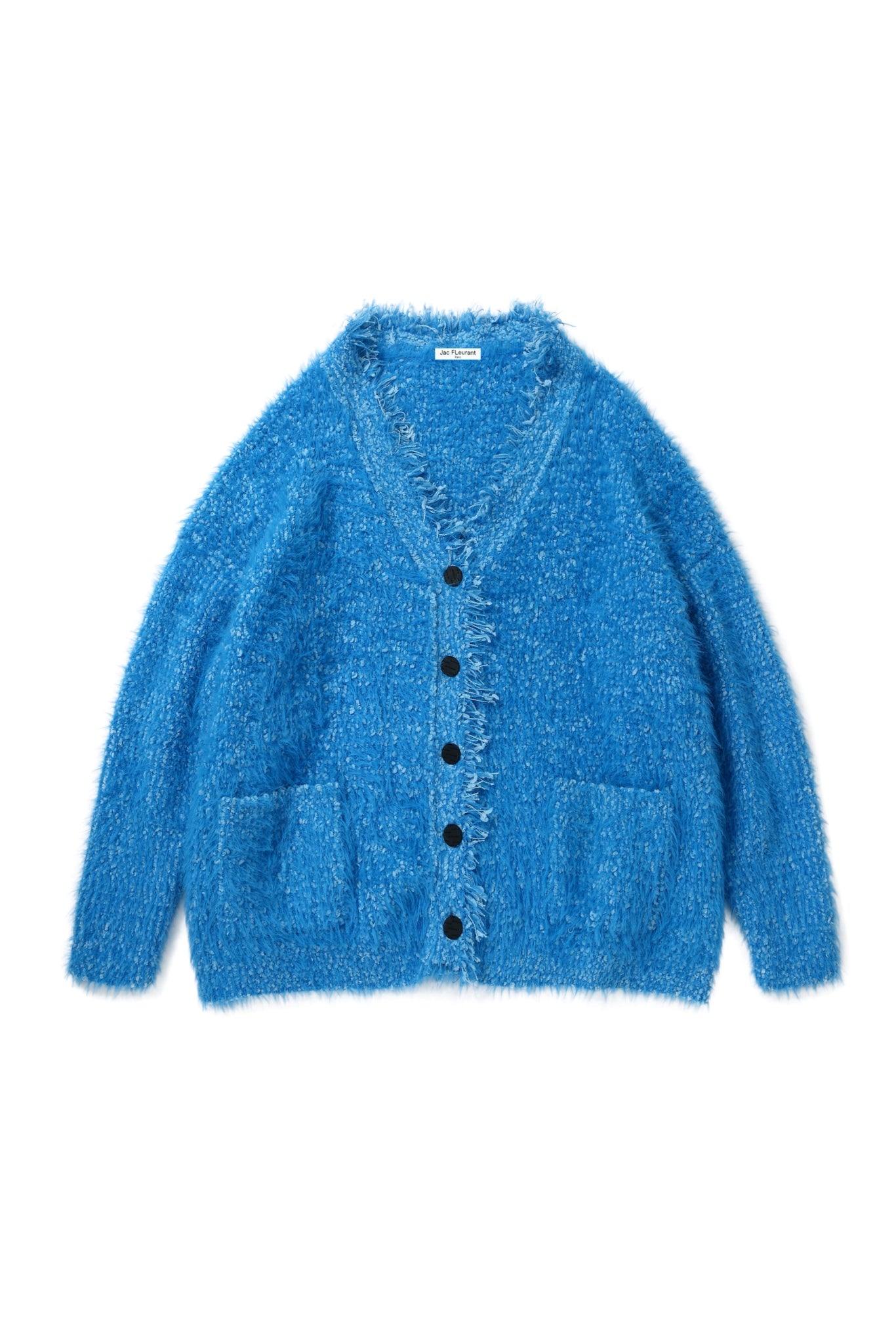 Blue Tassel Fringe Long Cardigan