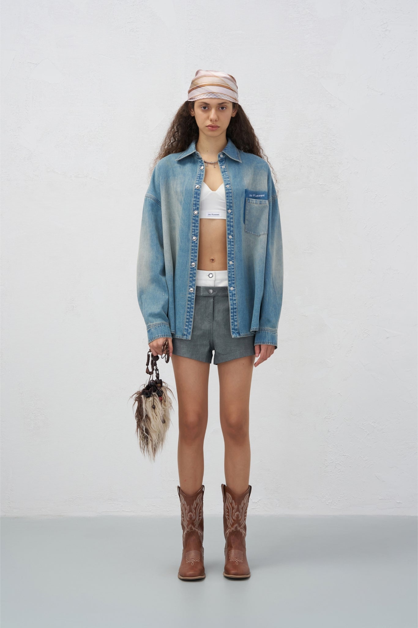 Blue Vintage Wash Denim Shirt