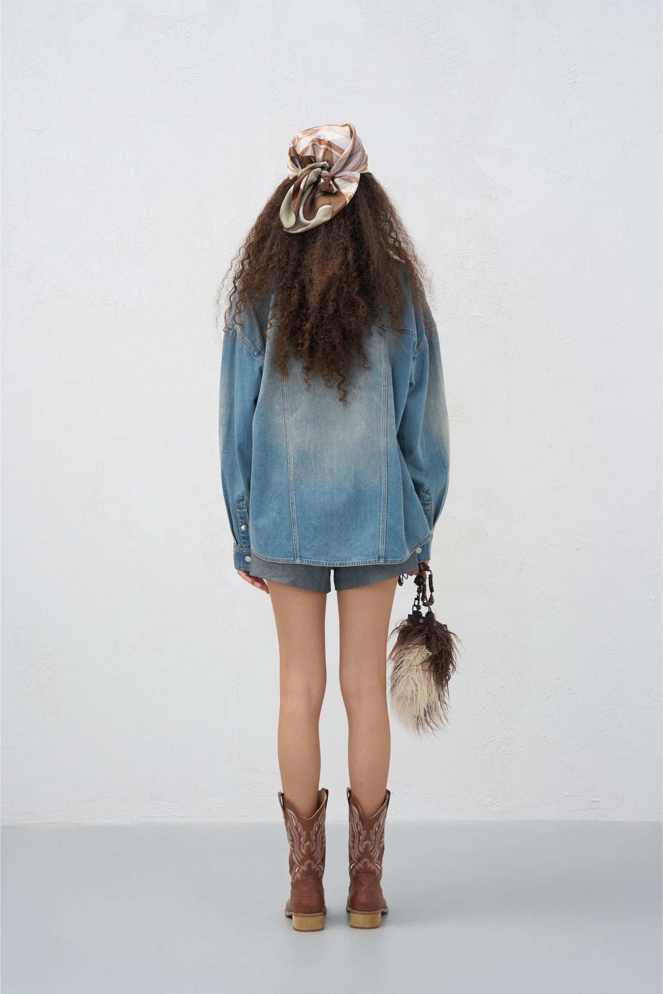 Blue Vintage Wash Denim Shirt