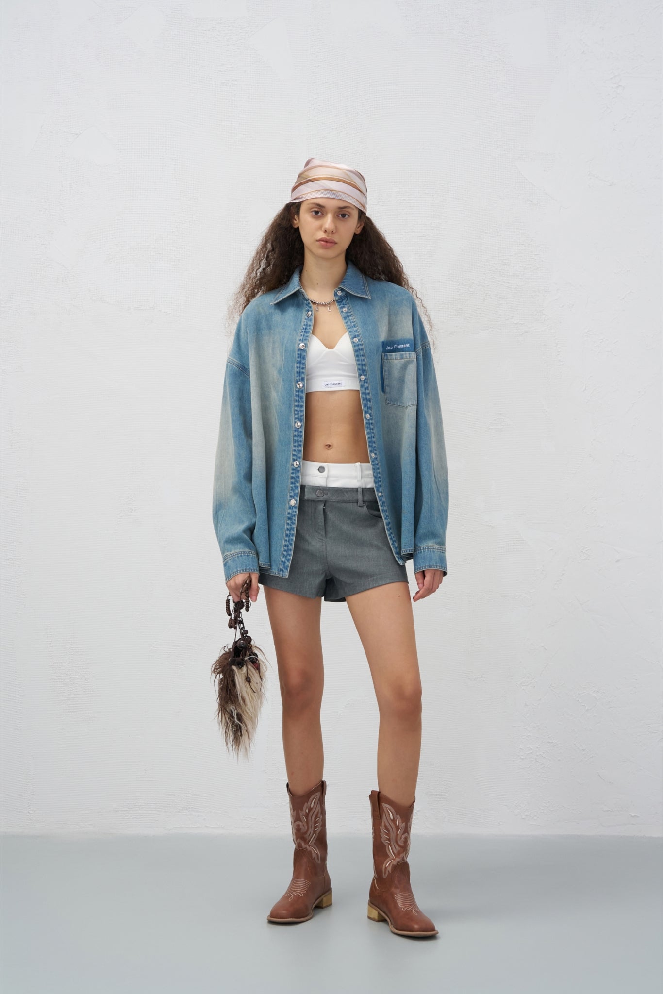Blue Vintage Wash Denim Shirt
