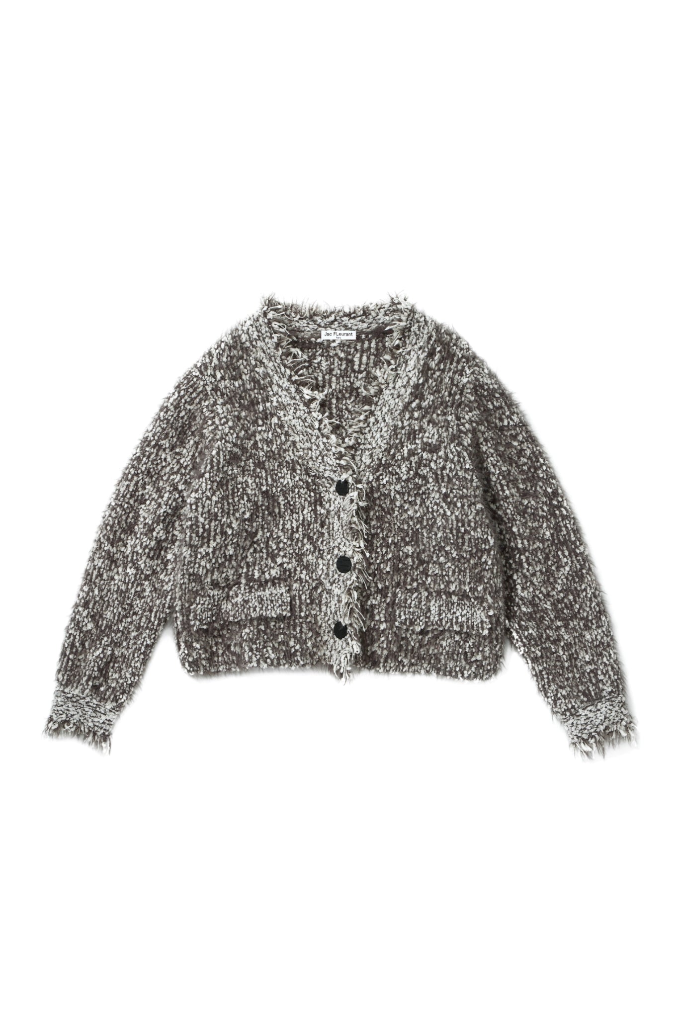 Grey Tassel Fringe Crop Cardigan