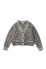 Grey Tassel Fringe Crop Cardigan