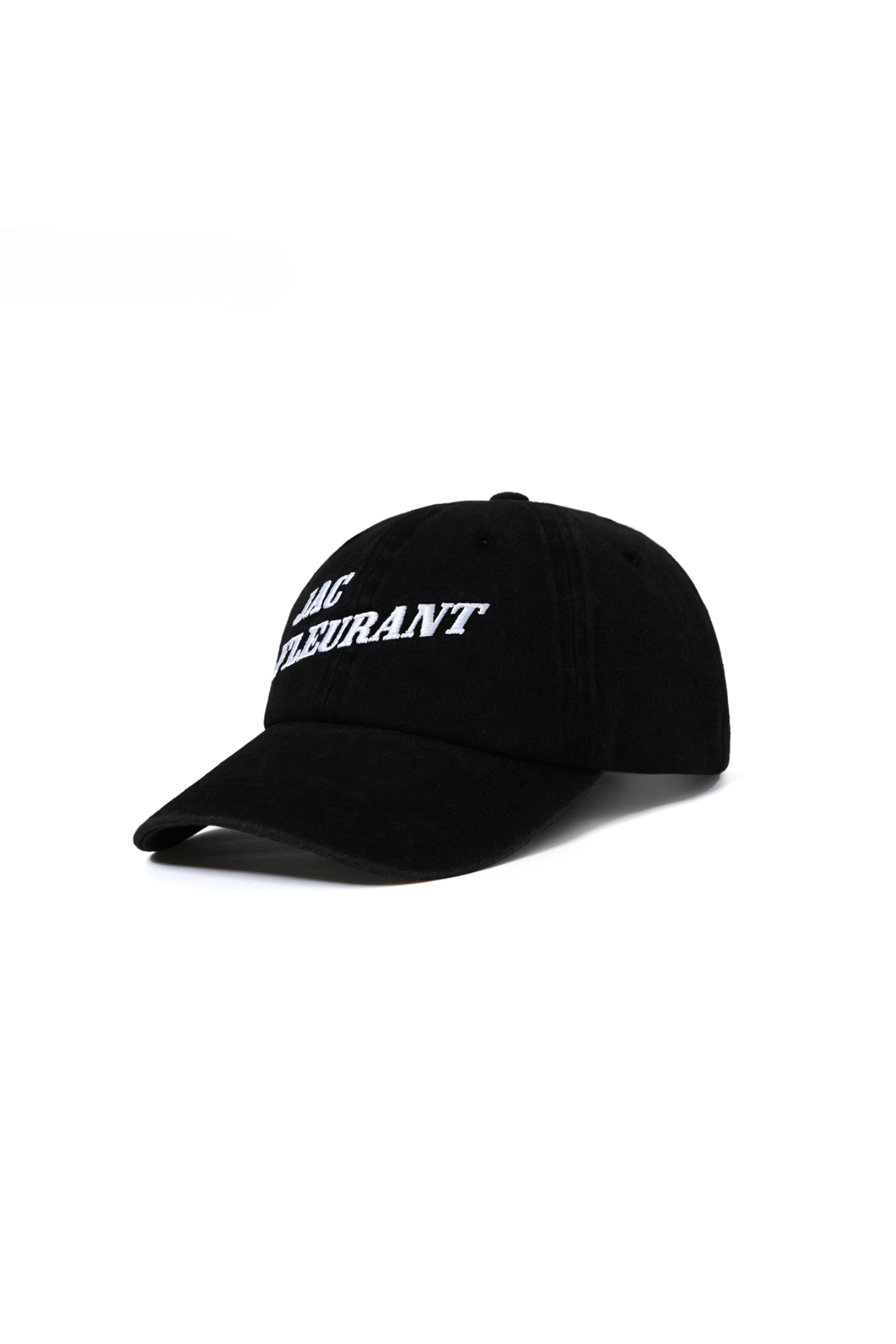 Washed Black Embroidered Logo Baseball Cap