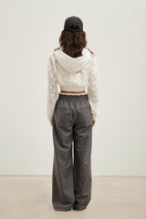Two-Piece Lace Hooded Jacket