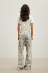 Leopard Sequin-Embellished Flared Jeans