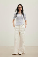 Jacquard logo striped knit polo top