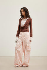 All-Over Floral Print Cargo Pocket Lounge Pants