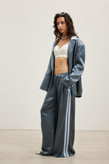 Color-Block Acetate Trousers - Set