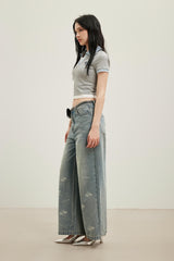 Fake Two-Layer Colorblock Polo Top